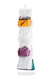 Honey-Can-Do Hanging PEVA Handbag File, Holds 8 Handbags White/Clear