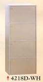 NEW 4 LEVEL WOODEN CABINET W, DOORS IN WHITE FINISH