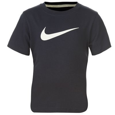 NIKE Jungen T-Shirt Big Swoosh Crw, obsidian, L, 404481