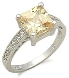 Replica of Sex and the City Charlotte Citrine CZ Ring