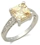 Replica of Sex and the City Charlotte Citrine CZ Ring