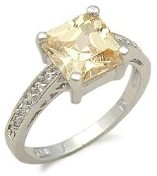 Replica of Sex and the City Charlotte Citrine CZ Ring