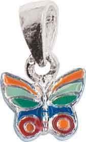 Anhaenger 925 Silber Emaille Schmetterling