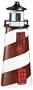 Westinghouse 118221-88N Poly Red Striped Solar Powered Garden Lighthouse