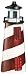 Westinghouse 118221-88N Poly Red Striped Solar Powered Garden Lighthouse