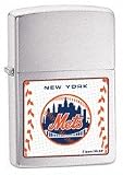 Zippo MLB New York Mets Lighter (Silver, 5 1/2 x 3 1/2 cm)