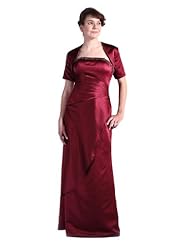 Strapless Sheath Satin Short Sleeves Wrap Beaded Ruched Evening Dress/Homecoming Dress/Bridesmaid Dress/Prom Dress/Party Dress 