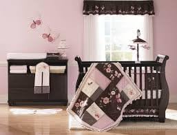 Carters Butterfly Flowers Crib Bumper Pad only Pink/Chocolate