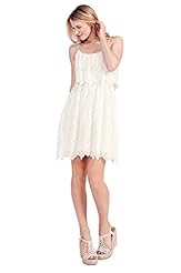 Elasticized   Waistline Embroidered Draped Flowy Lace Polyester/Rayon Spaghetti Strap  Dress with a Brush/Sweep Train 