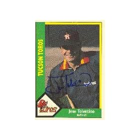 Jose Tolentino, Tucson Toros - Astros Affiliate, 1990 CMC Autographed Card