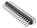 SAMTEC TSW-106-08-F-D-RA HEADER, 2.54MM, THOUGH HOLE, RIGHT ANGLE, 12 POSITION (100 pieces)