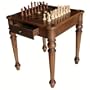 Deluxe Wood Game Table with Storage for Game Pieces - Chess and Checkers