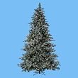 7.5' Pre-Lit Frosted Pine Decorative Christmas Tree - Clear Lights