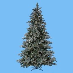 7.5' Pre-Lit Frosted Pine Decorative Christmas Tree - Clear Lights