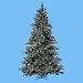 7.5' Pre-Lit Frosted Pine Decorative Christmas Tree - Clear Lights
