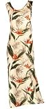 Bird of Paradise - Hawaiian Long Tank Dress in Cream, Red, Olive-Sage and Black
