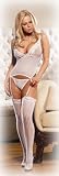 Dreamgirl Womens Manhattan Pinstripe Bustier with Thong