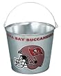 Tampa Bay Buccaneers Metal 5 Quart Pail - Football Sports Merchandise