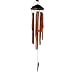 Asli Arts Mega Spun Top Bamboo 80 Inch  Wind Chime, Black