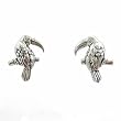 Tropical Bird Stud Earrings in Sterling Silver, #11513