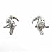 Sterling Silver Tropical Bird Stud Earrings, #11513