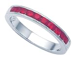 0.60 cts Ruby Band - Platinum, 18kt White or Yellow Gold LIFETIME WARRANTEE