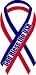 God Bless the Usa Red White & Blue Stripes 8 Ribbon Car Magnet