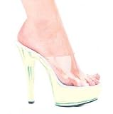 601 Vanity-Y 6 Inch Glow In The Dark Mules, by Ellie Shoes