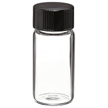 Wheaton Glass Shorty Vial, with Phenolic Rubber Lined Cap Attached