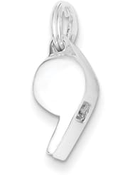 Sterling Silver Polished Whistle Charm