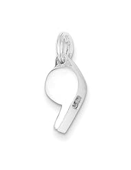 Sterling Silver Polished Whistle Charm