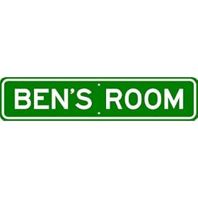 BEN ROOM SIGN - Personalized Gift Boy or Girl, Aluminum