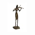 Standing Female Violin Player- Bronze