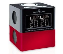 Naf Naf Wake Up V2 Digital Progressive Pll Clock Radio With Dual Alarm - Red And Black Picture