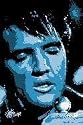 Elvis Moody Blue 19"x29"
