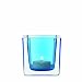 LEONARDO 086537 - Set/2 Tischlichter Cube 8 cm blau