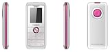 NGM Premier Handy (Ohne Branding, 4,3 cm (1,7 Zoll) Display, Dual-SIM, MP3-Player, MicroSD, FM-Radio) weiß/pink