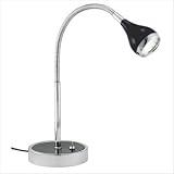 Adesso 3620-01 Iris Gooseneck Desk Lamp, Black/Chrome