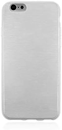 DiaMini Brushed Texture Flexible TPU Soft Jell Shell Case for iPhone 6 4.7" + Screen Protector and Stylus Pen (White)