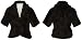 KERSH Faux Fur Cropped Jacket, Large, Black, F84015