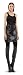 Studio M Black/White Jacquard Floral Tie Front Sleeveless Dress