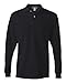 Jerzees 5.6 oz., 50/50 Long-Sleeve Jersey Polo with SpotShield 2XL BLACK