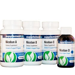 Nicoban Herbal Stop Smoking Kit - Kick the Habit for Good in 7 Days - Guaranteed to Work or Your Money-back - Complete Kit Contains - 3 Bottles (164 Capsules) Plus 2 fl oz Liquid