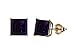 10k Yellow Gold Princess Square Amethyst Gemstone title=
