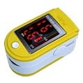 Finger Pulse Oximeter - %SpO2 (Blood Oxygen Saturation) & Heart Rate Monitor with Instructions, Lanyard & Carry Case (in RETAIL PACKAGING) - YELLOW