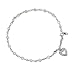 Jewelry : Eve's Addiction Heart Charm Cubic Zirconia Anklet