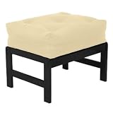 Black Ottoman with Natural Mattress