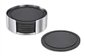 ZACK 20384 VETRO Glasuntersetzer mit Halter, Silikon, Set 6
