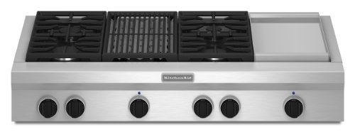 Kitchenaid KGCU484VSS Commercial-Style Gas Cooktop