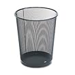 Rolodex 22351 Mesh round wastebasket, 11-1/2 diameter x 14-1/4h, black